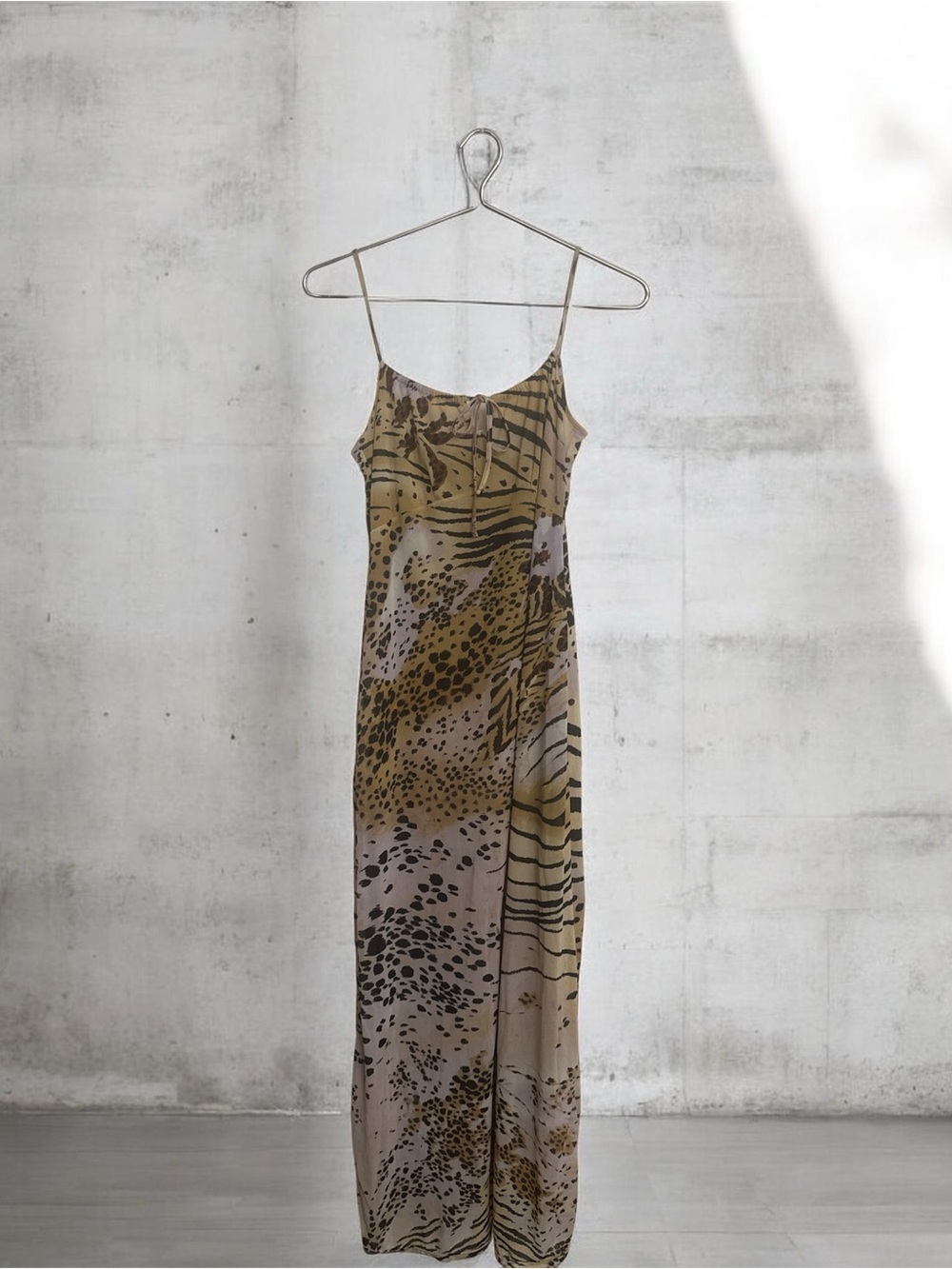 Morgan De Toi Rare Vintage Animal Print Maxi Slip Dress